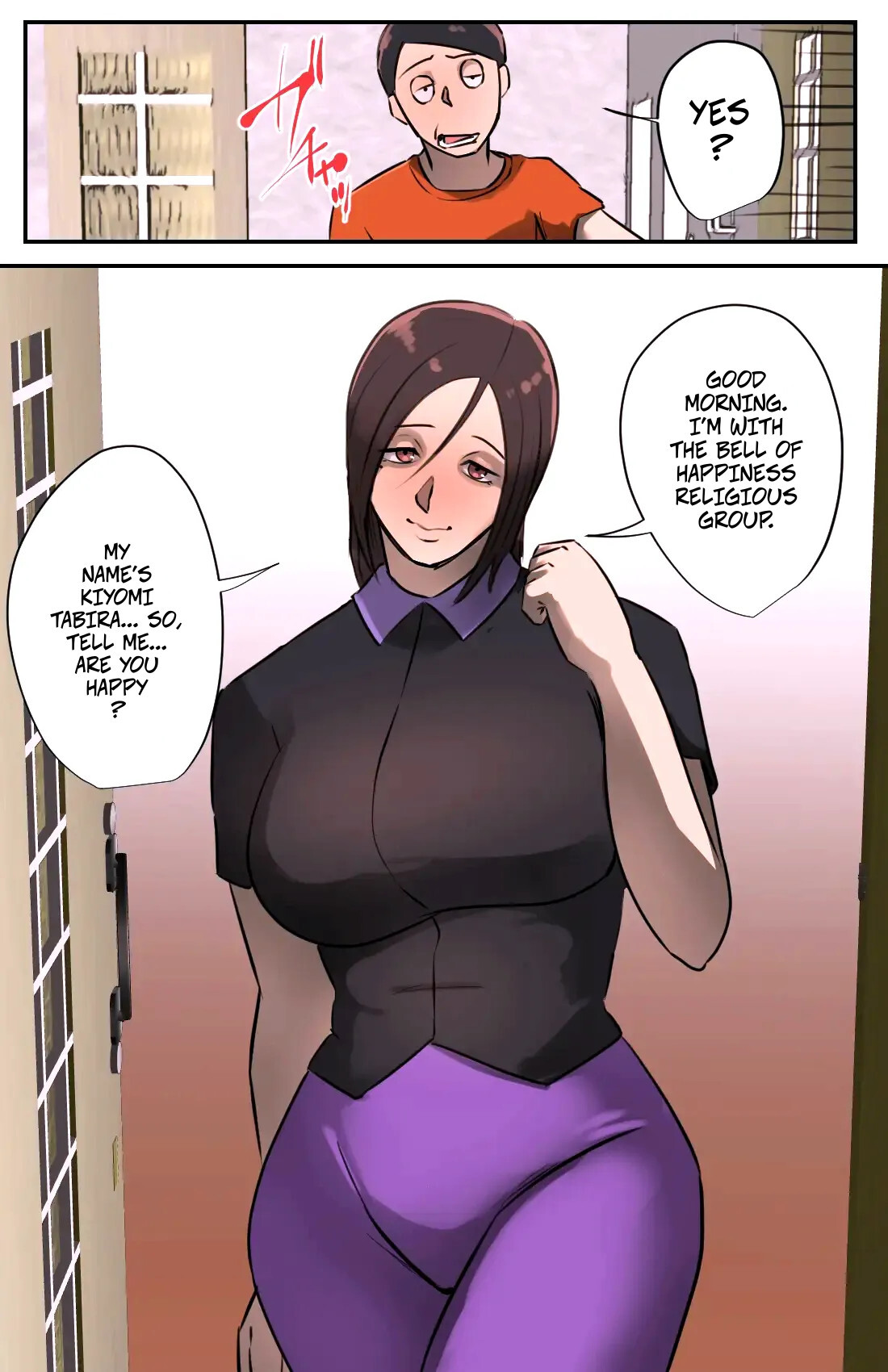Hentai Manga Comic-A Saleswoman Interrupted Me While I Was Jerking-Off-Read-3